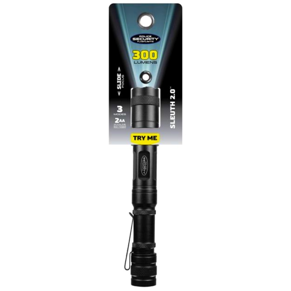 Police Security Sleuth 2.0 300 Lumens LED Flashlight NEW!!